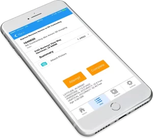 An iPhone with ProcessMaster app displayed.